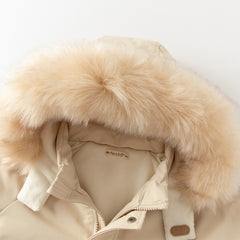 Dave&Bella Toddler Girls/Boys Winter Outdoor Outwear Soft Fur-trimmed Down Jacket