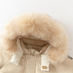 Dave&Bella Toddler Girls/Boys Winter Outdoor Outwear Soft Fur-trimmed Down Jacket