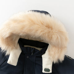 Dave&Bella Toddler Girls/Boys Winter Outdoor Outwear Soft Fur-trimmed Down Jacket