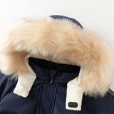 Dave&Bella Toddler Girls/Boys Winter Outdoor Outwear Soft Fur-trim Down Jacket