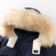 Dave&Bella Toddler Girls/Boys Winter Outdoor Outwear Soft Fur-trimmed Down Jacket