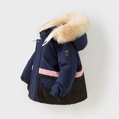 Dave&Bella Toddler Girls/Boys Winter Outdoor Outwear Soft Fur-trimmed Down Jacket