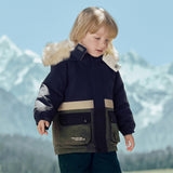 Dave&Bella Toddler Girls/Boys Winter Outdoor Outwear Soft Fur-trim Down Jacket