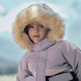 Dave&Bella Toddler Girls/Boys Winter Outdoor Outwear Soft Fur-trim Down Jacket