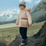 Dave&Bella Toddler Girls/Boys Winter Outdoor Outwear Soft Fur-trim Down Jacket