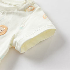 Dave&Bella Baby Girls/Boys Summer Playul Prints Comfotable Cotton Indoor Rompers