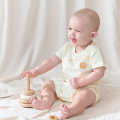 Dave&Bella Baby Girls/Boys Summer Playul Prints Comfotable Cotton Indoor Rompers