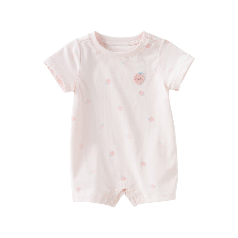 Dave&Bella Baby Girls/Boys Summer Playful Prints Comfortable Cotton Indoor Rompers