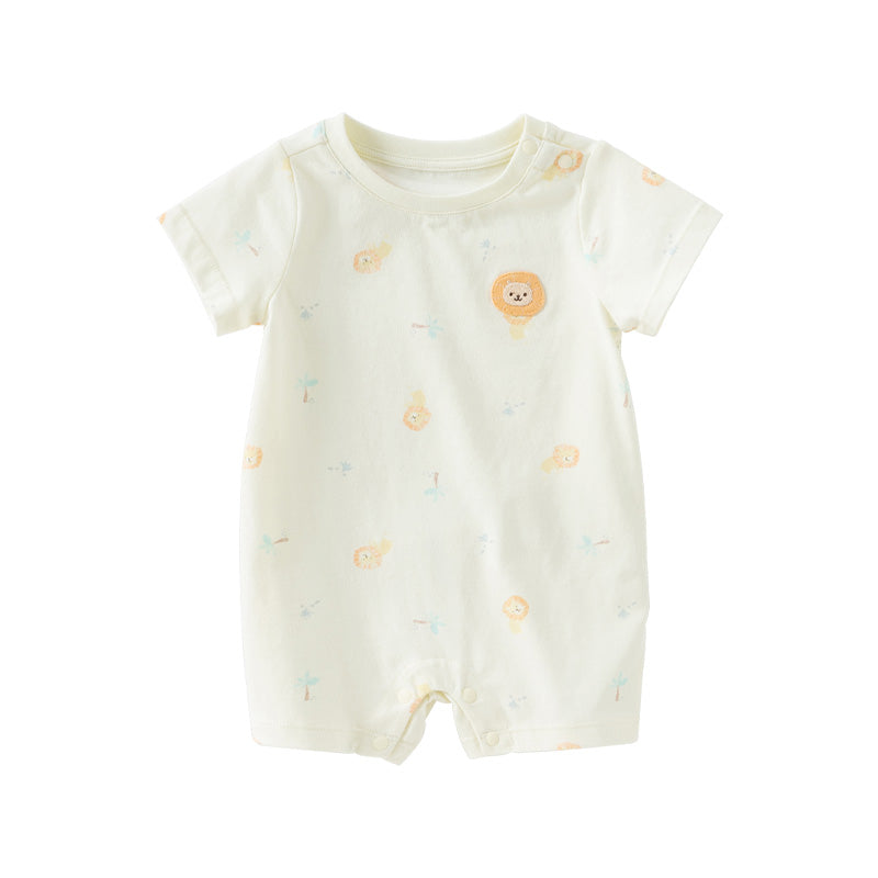 Dave&Bella Baby Girls/Boys Summer Playful Prints Comfortable Cotton Indoor Rompers