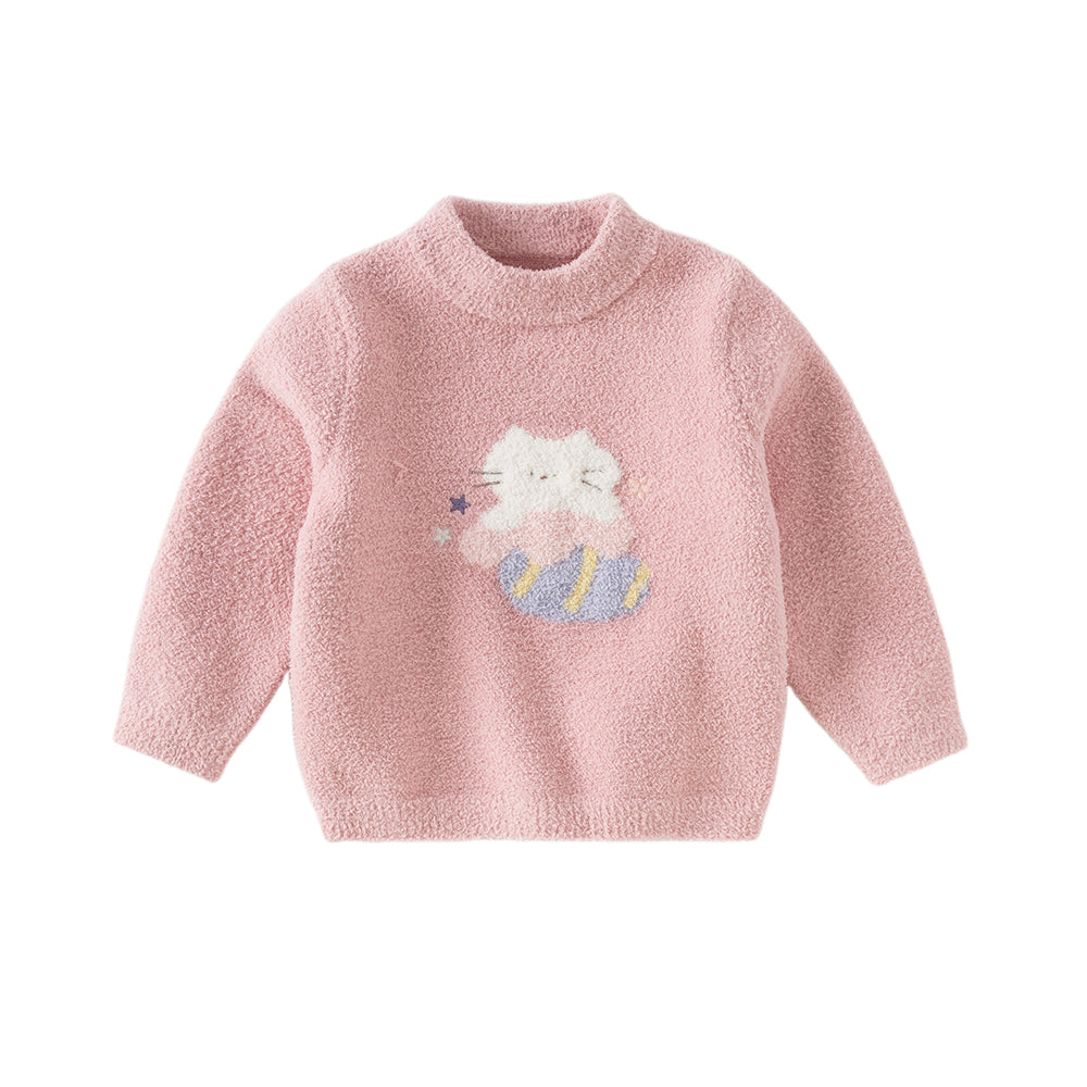 Dave&Bella Toddler Girls/Boys Playful Delicate Jacquard Chenille Sweaters