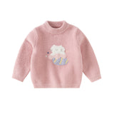 Dave&Bella Toddler Girls/Boys Playful Delicate Jacquard Chenille Sweaters