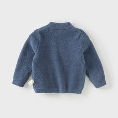 Dave&Bella Toddler Girls/Boys Autumn Carton Print Playful Chenille Sweater Tops