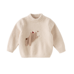 Dave&Bella Toddler Girls/Boys Autumn Carton Print Playful Chenille Sweater Tops