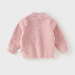 Dave&Bella Toddler Girls/Boys Autumn Carton Print Playful Chenille Sweater Tops