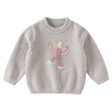 Dave&Bella Toddler Girls/Boys Playful Delicate Jacquard Chenille Sweaters