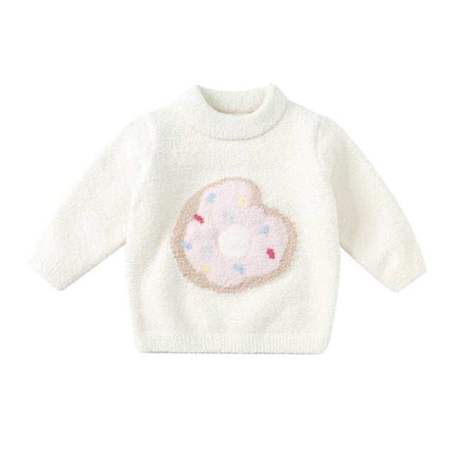 Dave&Bella Toddler Girls/Boys Playful Delicate Jacquard Chenille Sweaters