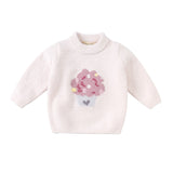 Dave&Bella Toddler Girls/Boys Playful Delicate Jacquard Chenille Sweaters
