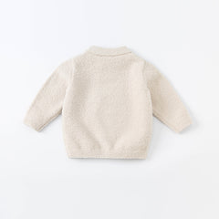 Dave&Bella Toddler Girls/Boys Autumn Carton Print Playful Chenille Sweater Tops