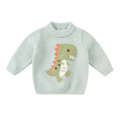 Dave&Bella Toddler Girls/Boys Autumn Carton Print Playful Chenille Sweater Tops