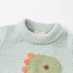 Dave&Bella Toddler Girls/Boys Autumn Carton Print Playful Chenille Sweater Tops