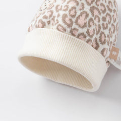 Dave&Bella Girls Winter Cute Styling Pink Leopard Print Brimless Pullover Hat
