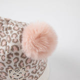 Dave&Bella Girls Cute Styling Pink Leopard Print Brimless Pullover Hat