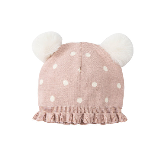 Dave&Bella Girls Winter Outdoor Windproof Pink Padded Warm Pullover Hats