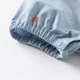 Dave&Bella Baby Girls Summer Cute Sky Blue Lightweight Cotton Rompers