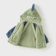 Dave&Bella Toddler Girls Boys Winter Playful Indoor Soft Plush Hooded Pajamas Sets