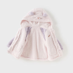 Dave&Bella Toddler Girls Boys Winter Playful Indoor Soft Plush Hooded Pajamas Sets
