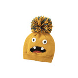 Dave&Bella Boys Navy Blue/Yellow Warm Pullover Knit Hats