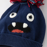 Dave&Bella Boys Navy Blue/Yellow Warm Pullover Knit Hats