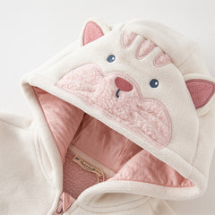 Dave&Bella Girls/Boys Autumn Zoo Series Warm Playful Fleece Jacket Coat
