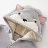 Dave & Bella Kids Unisex Cozy Animal Hooded Fleece Jacket