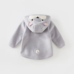 Dave&Bella Girls/Boys Autumn Zoo Series Warm Playful Fleece Jacket Coat
