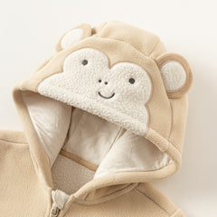 Dave&Bella Girls/Boys Autumn Zoo Series Warm Playful Fleece Jacket Coat