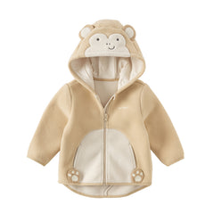 Dave&Bella Girls/Boys Autumn Zoo Series Warm Playful Fleece Jacket Coat