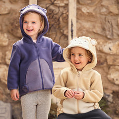 Dave&Bella Girls/Boys Autumn Zoo Series Warm Playful Fleece Jacket Coat