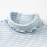 Dave&Bella キッズ 女の子用 多目的タートルネック 通気性コットン長袖Tシャツ トップス