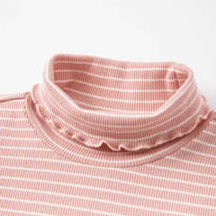 Dave&Bella Kids Girls Versatile Turtle Breathable Cotton Long Sleeve T-shirts Tops