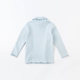 Dave&Bella キッズ 女の子用 多目的タートルネック 通気性コットン長袖Tシャツ トップス