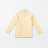Dave&Bella キッズ 女の子用 多目的タートルネック 通気性コットン長袖Tシャツ トップス
