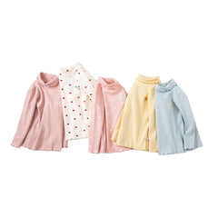 Dave&Bella Kids Girls Versatile Turtle Breathable Cotton Long Sleeve T-shirts Tops