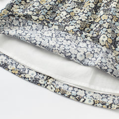 Dave&Bella Toddler Girls Autumn Sweet Cotton Grey Floral Print Casual A-line Dress
