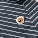Dave&Bella Toddler Girls/Boys Cotton Striped Half Turtleneck T-Shirts Tops
