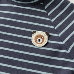 Dave&Bella Toddler Girls/Boys Autumn Cotton Striped Half Turtleneck T-Shirts Tops