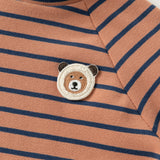 Dave&Bella Toddler Girls/Boys Cotton Striped Half Turtleneck T-Shirts Tops