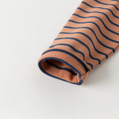 Dave&Bella Toddler Girls/Boys Autumn Cotton Striped Half Turtleneck T-Shirts Tops