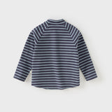 Dave&Bella Toddler Girls/Boys Cotton Striped Half Turtleneck T-Shirts Tops