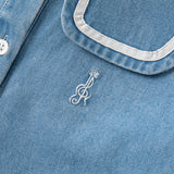 Dave&Bella Kids Girls Fashion Denim Blue Cotton Cape Collar Casual A-line Dress